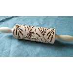 ArtWoodenCorner Dřevěný váleček na těsto 22 cm Levandule s květinovým vzorem – Hledejceny.cz