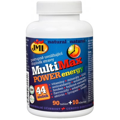 JML MultiMax Power Energy T.R. s postupným uvolňováním 90+10 tablet – Hledejceny.cz