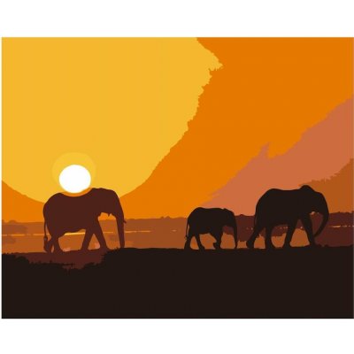 MALUJEŠ Malování podle čísel Sloni v Africe – Zboží Mobilmania