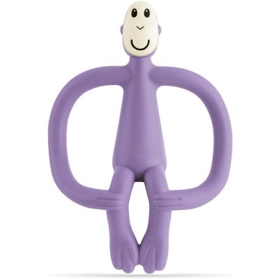 Matchstick Monkey Teething Toy and Gel Applicator kousátko s kartáčkem 2 v 1 Purple 1 ks – Zboží Dáma