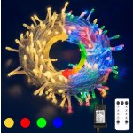 KIK KX5234 Vánoční osvětlení 100 LED teplá bílá mulicolor dálkové ovládání 10m – Hledejceny.cz