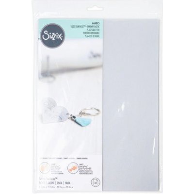 Sizzix Smršťovací fólie sada (A4) - metalická stříbrná (8ks) – Zboží Živě