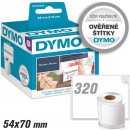 Dymo 70mm x 54mm, bílé, 320 etiket, S0722440