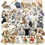 Set 55 samolepek zajíček králíček (Samolepky se zajíčkem / králíčkem) – Zboží Živě