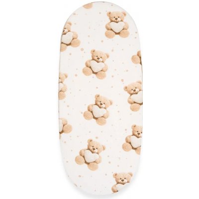 New Baby bavlna prostěradlo Love Teddy Bear beige 35x75 – Sleviste.cz
