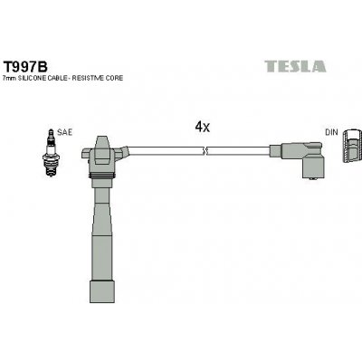 Sada kabelů pro zapalování TESLA T997B – Hledejceny.cz