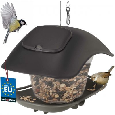 Prosperplast krmítko pro ptáky BIRDYFEED SQUARE šedý kámen 24,8 cm – Zboží Dáma