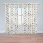 Záclony Barevné lístky: 2 ks - 150x250 cm - Sablio – Hledejceny.cz