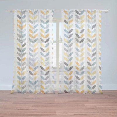 Záclony Barevné lístky: 2 ks - 150x250 cm - Sablio – Hledejceny.cz