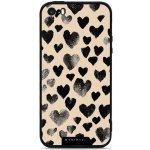 Mobiwear Glossy - Apple iPhone 5 / 5S / SE - GA51G Černá srdíčka – Sleviste.cz