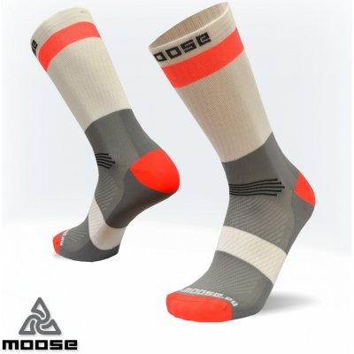 Moose RACE POLY NEW sportovní cyklo ponožky bílá