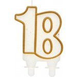 Godan Dortová svíčka číslo 18 zlatá – Sleviste.cz