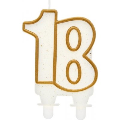 Godan Dortová svíčka číslo 18 zlatá – Sleviste.cz