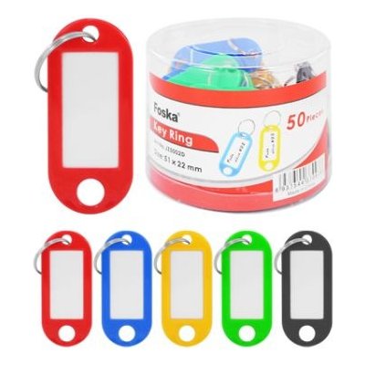 Kroužek na klíče se jmenovkou - mix barev /1ks – Zboží Mobilmania