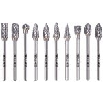 EXTOL INDUSTRIAL frézy karbidové, sada 10ks, ⌀6x13mm, ⌀stopky 3mm, sek střední (double-cut) EXT8703810 – Zboží Mobilmania