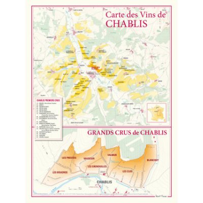 CARTE DES VINS DE CHABLIS ET DES GRANDS CRUS DE CHABLIS