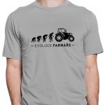 Pánské tričko Evoluce FARMÁŘE pro zemědělce šedá – Sleviste.cz