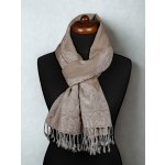 Šála z merino vlny šedohnědo-smetanová – Hledejceny.cz