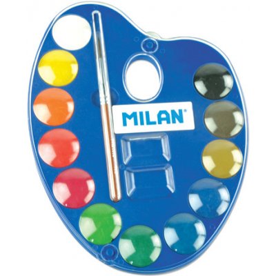 Akvarelové barvy MILAN 12ks + štětec – Hledejceny.cz