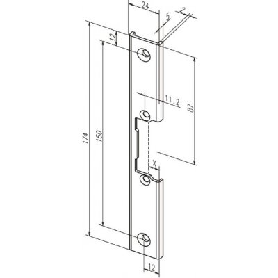 ASSA ABLOY Lišta pro dveřní otvírače effeff 93635 – Zboží Mobilmania