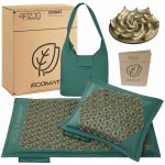 4FIZJO Akupresurní podložka ECO s polštářem 68 x 42 cm - zeleno-zlatá – Zboží Dáma