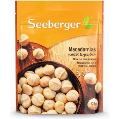 Seeberger Sušené pražené a solené jádra makadamových ořechů 125 g
