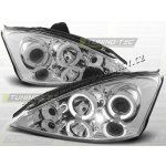 FORD FOCUS MK1 2001-04 PŘEDNÍ ČÍRÁ SVĚTLA ANGEL EYES CHROME – Hledejceny.cz
