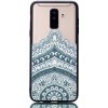 Pouzdro a kryt na mobilní telefon Samsung Pouzdro JustKing plastové embosované lotus Samsung Galaxy A6 Plus 2018 - průhledné