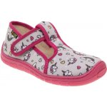 Fare Bare foot Bare na suchý zip šedý jednorožec 5102453 Růžová – Zboží Dáma