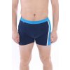 Boxerky, trenky, slipy, tanga Pánské boxerky MBXL650-107 tmavě modré s pruhem