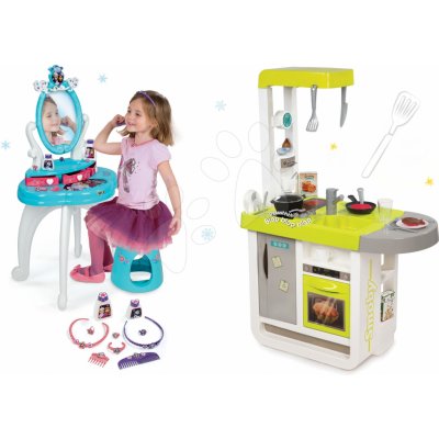 Smoby Set kuchynka elektronická Cherry so zvukmi+kozmetický stolík 2v1 Frozen 310908-15 – Zboží Dáma