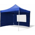 Garthen 6377 Zahradní párty stan nůžkový PROFI 3x3 m modrý + 4 boční stěny – Zboží Dáma