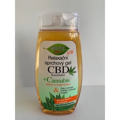 Bione Cosmetics CBD Kanabidiol regenerační výživný sprchový gel 260 ml
