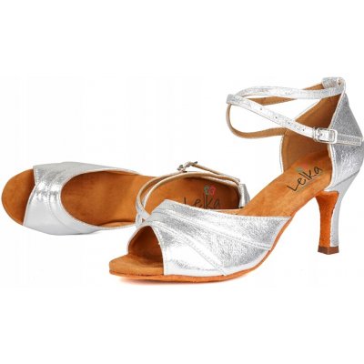 Lelka taneční obuv pro Latino 803 - 7 cm silver – Zboží Dáma