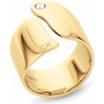 Calvin Klein pozlacený prsten s krystalem Cherished 35000663 – Zboží Dáma