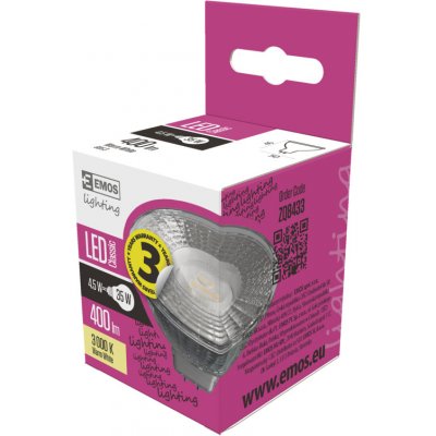 Emos LED zdroj Classic MR16 4,5W GU5,3 teplá bílá – Zbozi.Blesk.cz