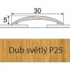 Podlahová lišta PROFIL Team Přechodový profil dub světlý P25 30 mm x 1 m