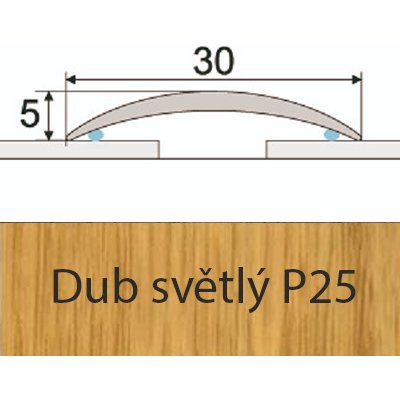 PROFIL Team Přechodový profil dub světlý P25 30 mm x 1 m – Zbozi.Blesk.cz