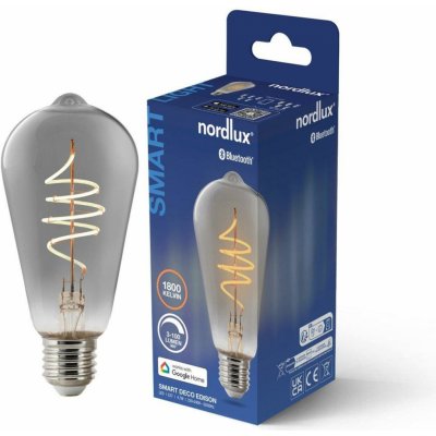 Nordlux LED žárovka Smart Deco Smoked Edison 4,7W E27 1800K kouřová Chytré žárovky sklo 2280022747