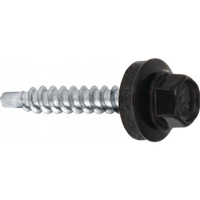 ETANCO FRS Ø4,8 mm farmářský šroub s podložkou A14 60 mm - 100 ks RAL 9005 – Sleviste.cz