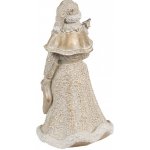 Clayre & Eef Zlatá vánoční dekorace Santa se stromkem - 8*8*15 cm – Hledejceny.cz