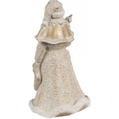 Clayre & Eef Zlatá vánoční dekorace Santa se stromkem - 8*8*15 cm – Hledejceny.cz