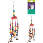 TOMMI dřevěná s válečky, hvězdami a zvonky 30 cm – Zboží Dáma