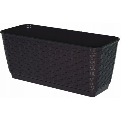 Prosperplast Ratolla truhlík s miskou 30 cm čokoláda – Hledejceny.cz