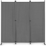 MultiGarden AW-022/3TLG Skládací zahradní a pokojový paraván 3dílný 167 × 164 cm šedý – Zboží Dáma