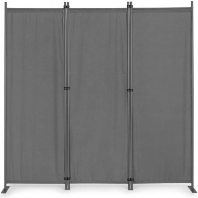 MultiGarden AW-022/3TLG Skládací zahradní a pokojový paraván 3dílný 167 × 164 cm šedý – Zboží Dáma