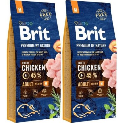 BRIT Premium By Nature Adult M 2x15kg