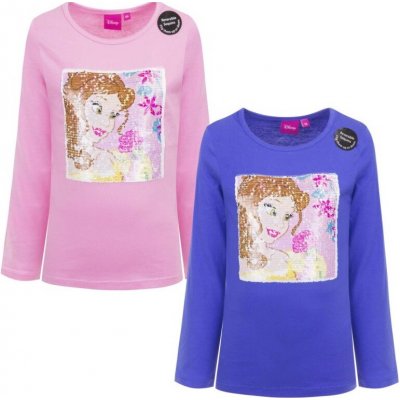 Sun City Dívčí tričko princezny s měnícími flitry dlouhý rukáv Modrá – Hledejceny.cz