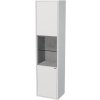 Koupelnový nábytek Emmy Design Vysoká koupelnová skříňka EMMY levá/pravá 40x32x160cm, bílá/beton (A0536/F186)