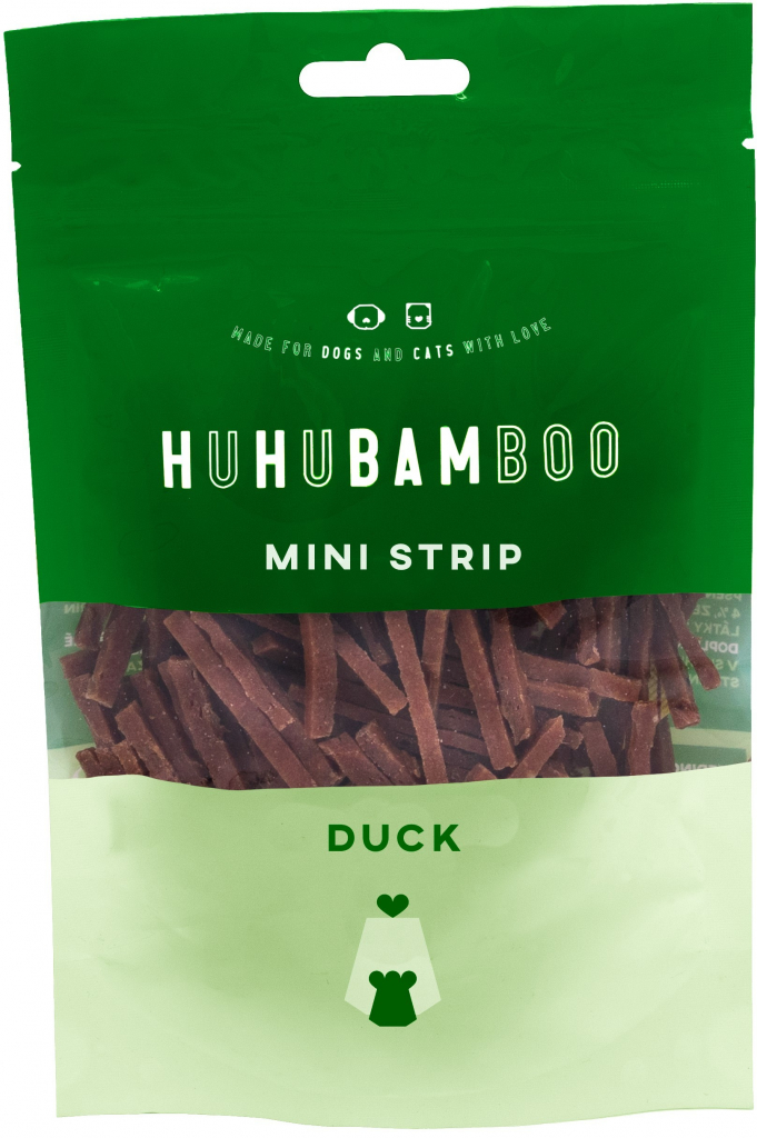 Huhubamboo kachní mini proužky 75 g